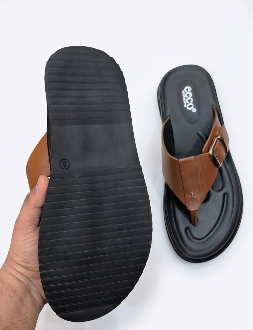 Men’s Brown Buckle Strap Sandals | Comfortable & Stylish Daily Wear Footwear