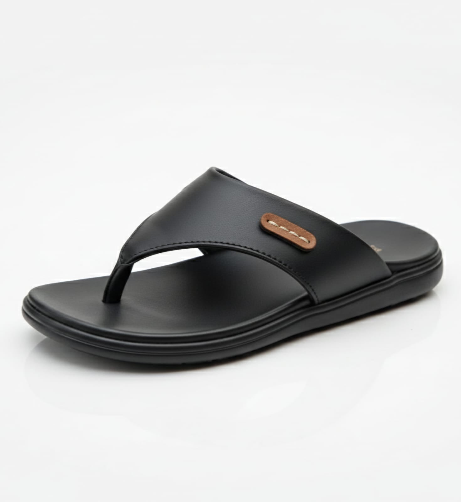 Men’s Black Comfort Flip-Flop Sandals